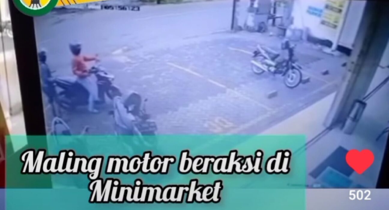 Detik-detik pencurian motor di Jalan Ciliwung, Surabaya (surabayakabarmetro.com)