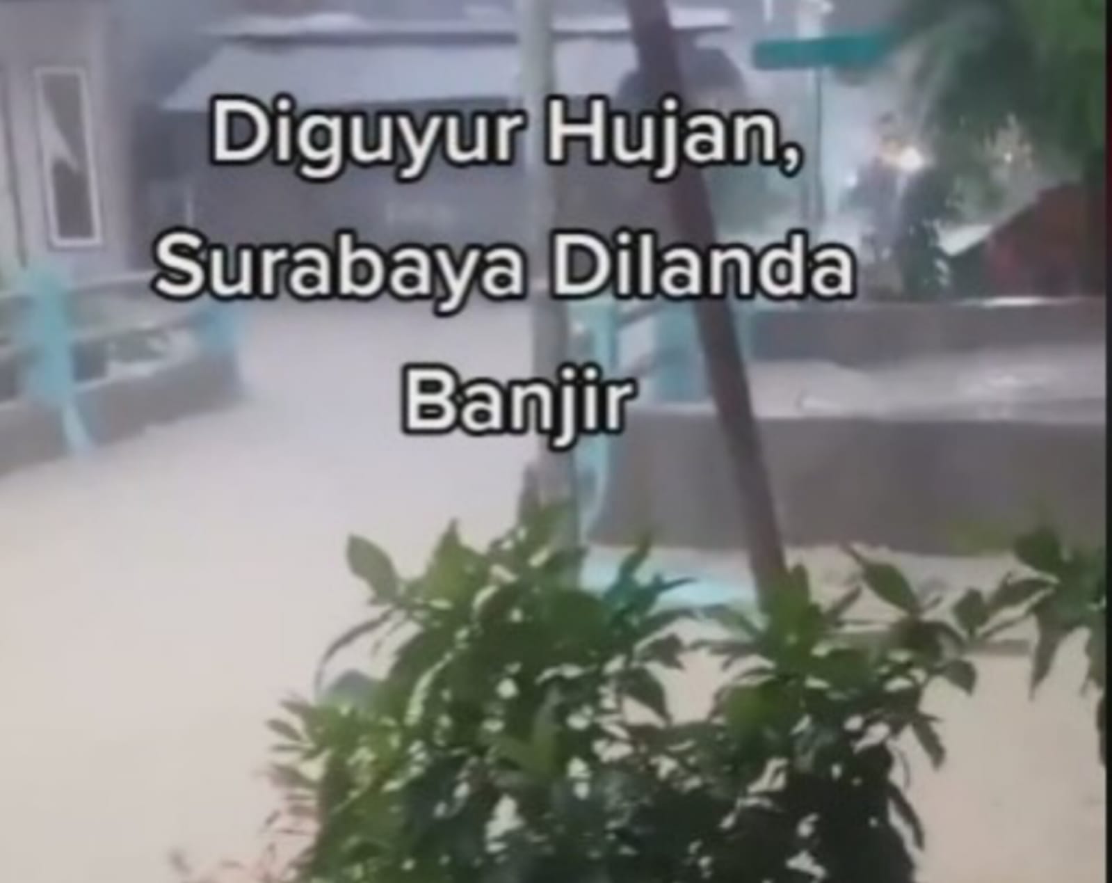 Kondisi banjir di sebagian kawasan yang ada di Surabaya, Senin 20 Februari 2023 (istimewa/ surabayakabarmetro.com)