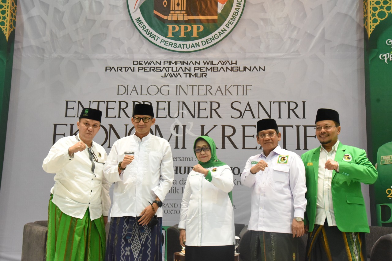 Sandiaga Uno saat bersama para pimpinan PPP Jatim, beberapa waktu lalu (istimewa/ surabayakabarmetro.cm)