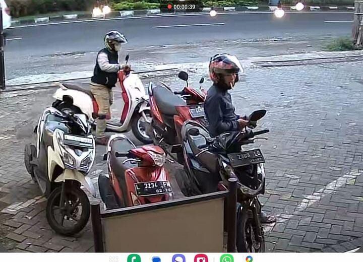 Motor di Surabaya Digasak Pencuri saat Diparkir di Depan Restoran (istimewa/ surabayakabarmetro.id)