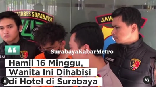 Jalin Kisah Kasih Terlarang, Wanita Lumajang Jadi Korban Pembunuhan di Sebuah Hotel di Surabaya, Korban Ternyata Hamil 16 Minggu (istimewa/ surabayakabarmetro.id)