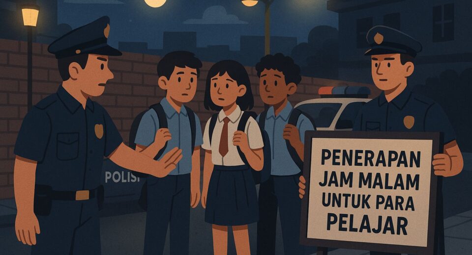 Ilustrasi artikel Surabaya Terapkan Jam Malam untuk Pelajar, Politisi Gerindra: Tekan Aktivitas Geng Motor (surabayakabarmetro.id/ AI Chat GPT)