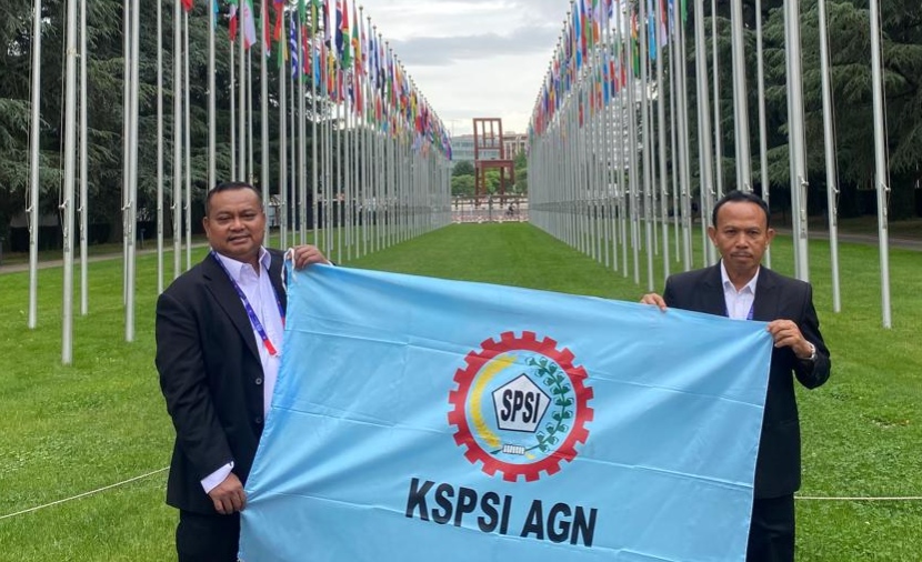 Konfederasi Serikat Pekerja Seluruh Indonesia AGN mengirimkan dua delegasi Indonesia untuk menghadiri Sidang International Labour Conference (ILC) ke-114 (istimewa/ surabayakabarmetro.id)