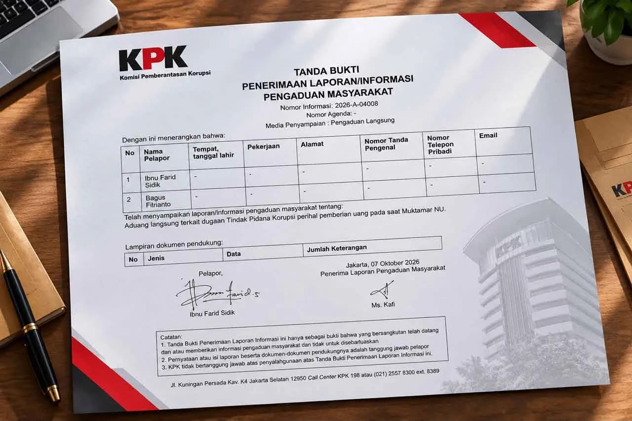 Polemik Muktamar ke-35 PBNU, PCNU Sekadau Kembalikan Uang Muktamar ke KPK (istimewa)