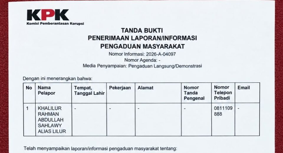 Tokoh Muda Nahdiliyin Laporkan Dugaan Riswah Muktamar NU ke KPK, Ada Sejumlah Nama Disebut (istimewa/ surabayakabarmetro.id)